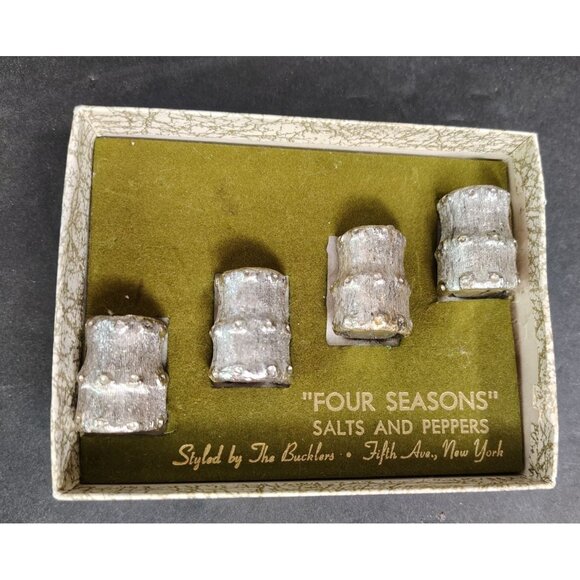 Vintage Four Seasons Set of 4 Salt & Pepper Shakers, Bucklers, 5th Avenue READ - Picture 1 of 5